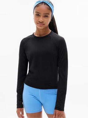 Athleta Girl Power Up Long Sleeve Top in Teal